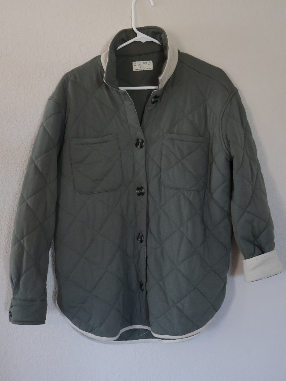 Z Supply women's Maya Quilted Shacket shirt jacket sz small
